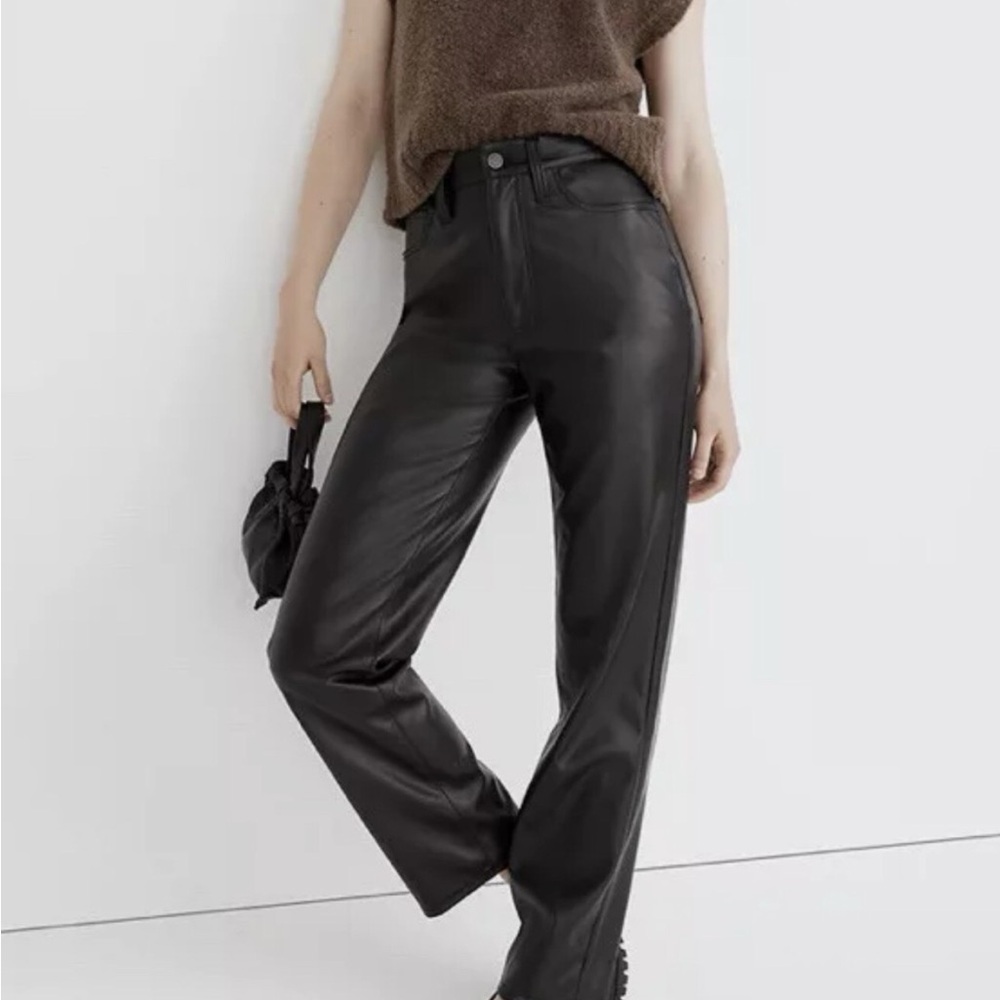27 madewell faux leather perfect vintage jean